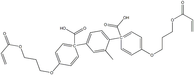 1,4-ビス[4-(3-アクリロイルオキシプロポキシ)ベンゾイルオキシ]-2-メチルベンゼン 化学構造式
