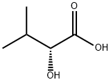 (R)-2-ヒドロキシ-3-メチルブタン酸 化学構造式