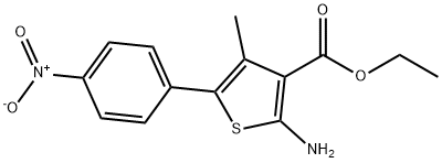 2-氨基-4-甲基-5-(4-硝基苯基)-3-噻吩羧酸乙酯,174072-89-0,结构式