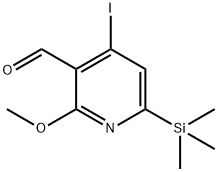 4-Iodo-2-Methoxy-6-triMethylsilanyl-pyridine-3-carbaldehyde 结构式