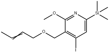 3-[((E)-But-2-enyl)oxyMethyl]-4-iodo-2-Methoxy-6-triMethylsilanyl-pyridine Struktur