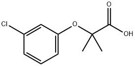 2-(3-クロロフェノキシ)-2-メチルプロパン酸 化学構造式