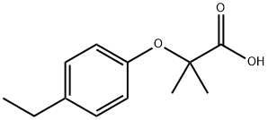 2-(4-エチルフェノキシ)-2-メチルプロパン酸 化学構造式