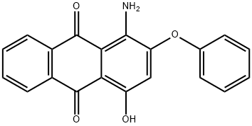 2-フェノキシ-1-アミノ-4-ヒドロキシアントラセン-9,10-ジオン 化学構造式