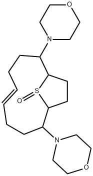 2,9-Dimorpholino-13-thiabicyclo(8.2.1)tridec-5-ene 13-oxide 结构式
