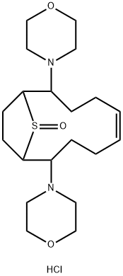 2,9-Dimorpholino-13-thiabicyclo(8.2.1)tridec-5-ene 13-oxide dihydrochl oride Structure