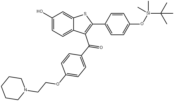 4’-tert-Butyldimethylsilyl-6-hydroxy Raloxifene 化学構造式