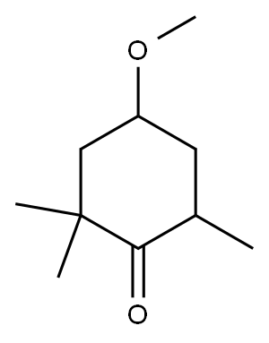 4-メトキシ-2,2,6-トリメチルシクロヘキサノン 化学構造式