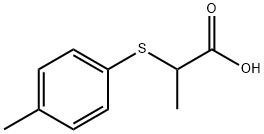 2-[(4-メチルフェニル)チオ]プロパン酸 化学構造式