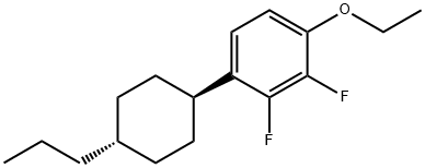 1-エトキシ-2,3-ジフルオロ-4-(trans-4-プロピルシクロヘキシル)ベンゼン 化学構造式