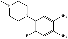 4-フルオロ-5-(4-メチルピペラジン-1-イル)ベンゼン-1,2-ジアミン 化学構造式