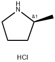 (S)-2-メチルピロリジン塩酸塩 化学構造式