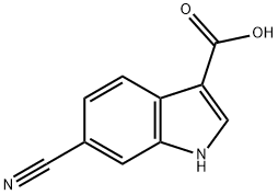 6-Cyano-1H-indole-3-carboxylic acid Structure