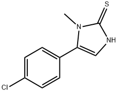 5-(4-氯苯基)-1-甲基-1H-咪唑-2-硫醇,17452-31-2,结构式