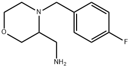 3-アミノメチル-4-(4-フルオロベンジル)モルホリン 化学構造式