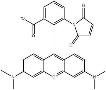 テトラメチルローダミン-6-マレイミド 単一異性体 化学構造式