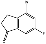 4-BROMO-6-FLUOROINDAN-1-ONE 化学構造式
