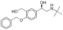 LEVALBUTEROL RELATED COMPOUND F (Α-[{(1,1-ジメチルエチル)アミノ}メチル}-4(フェニルメトキシ)-1,3-ベンゼンジメタノール) 化学構造式