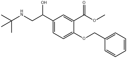 2-苄氧基-5-[2-(叔丁基氨基)-1-羟基-乙基]苯甲酸甲酯 结构式