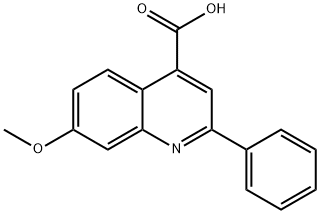 4-QUINOLINECARBOXYLIC ACID,7-METHOXY-2-PHENYL- 结构式