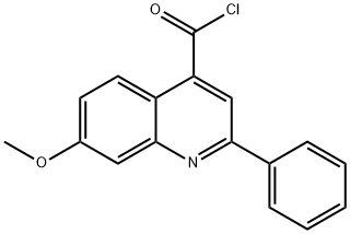 4-QUINOLINECARBONYL CHLORIDE,7-METHOXY-2-PHENYL- Structure