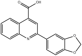 2-(1,3-ベンゾジオキソール-5-イル)キノリン-4-カルボン酸 化学構造式