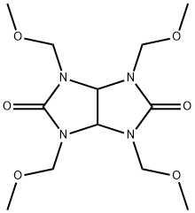 1,3,4,6-テトラキス(メトキシメチル)グリコールウリル 化学構造式