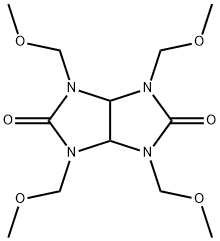 1,3,4,6-Tetrakis(methoxymethyl)glycoluril Structure