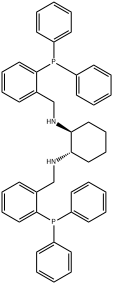 (1S,2S)-N,N-Bis[2-(diphenylphosphino)benzyl]cyclohexane-1,2-diamine, min. 97% Structure