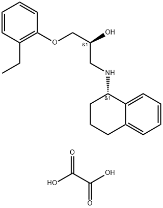 1-(2-ETHYLPHENOXY)-3-[[(1S)-1,2,3,4-TETRAHYDRO-1-NAPHTHALENYL]AMINO]-(2S)-2-PROPANOL HYDROCHLORIDE Struktur