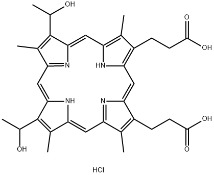 HEMATOPORPHYRIN HYDROCHLORIDE Structure