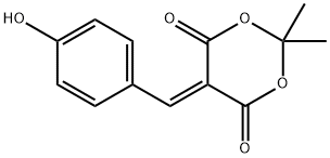 Malonic acid, (p-hydroxybenzylidene)-, cyclic isopropylidene ester Structure