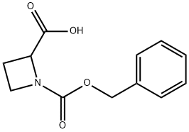 1-ベンジルオキシカルボニルアゼチジン-2-カルボン酸 化学構造式