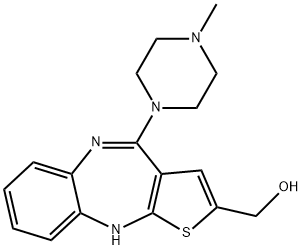 2-(ヒドロキシメチル)オランザピン 化学構造式