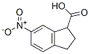1H-Indene-1-carboxylicacid,2,3-dihydro-6-nitro-,(+)-(9CI) Structure