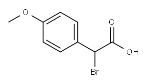 Α-溴代对甲氧基苯乙酸 结构式