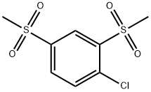 1-クロロ-2,4-ビス(メチルスルホニル)ベンゼン 化学構造式