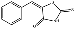 (5E)-5-ベンジリデン-2-メルカプト-1,3-チアゾール-4(5H)-オン 化学構造式