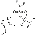 1-エチル-2,3-ジメチルイミダゾリウムビス(トリフルオロメタンスルホニル)イミド 化学構造式
