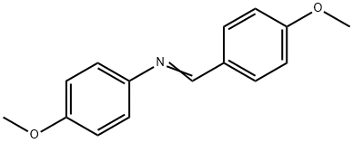 N-(4-メトキシベンジリデン)-4-メトキシアニリン 化学構造式