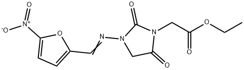 3-[(5-Nitrofurfurylidene)amino]-2,5-dioxo-1-imidazolidineacetic acid ethyl ester Structure