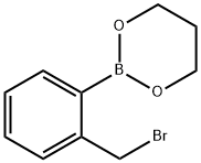 2-(1,3,2-ジオキサボリナン-2-イル)ベンジルブロミド 化学構造式