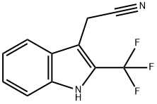 2-(三氟甲基)-1H-吲哚-3-乙腈,174907-40-5,结构式