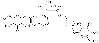 [2-(Carboxymethyl)-2-hydroxy-1,4-dioxo-1,4-butanediyl]bis(oxymethylene-4,1-phenylene) bis-beta-D-glucopyranoside Structure