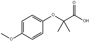 2-(4-メトキシフェノキシ)-2-メチルプロパン酸 化学構造式
