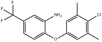 3-AMINO-4-(4-CHLORO-3,5-DIMETHYLPHENOXY)BENZOTRIFLUORIDE Structure