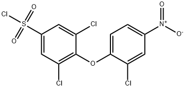 3,5-DICHLORO-4-(2-CHLORO-4-NITROPHENOXY)BENZENE-1-SULFONYL CHLORIDE Struktur