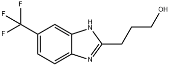 3-[5-(トリフルオロメチル)-1H-ベンゾ[D]イミダゾール-2-イル]プロパン-1-オール 化学構造式