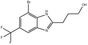 4-BROMO-2-(3-HYDROXYPROPYL)-6-(TRIFLUOROMETHYL)BENZIMIDAZOLE Structure