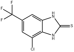 4-氯-2-疏基-6-(三氟甲基)苯并咪唑 结构式